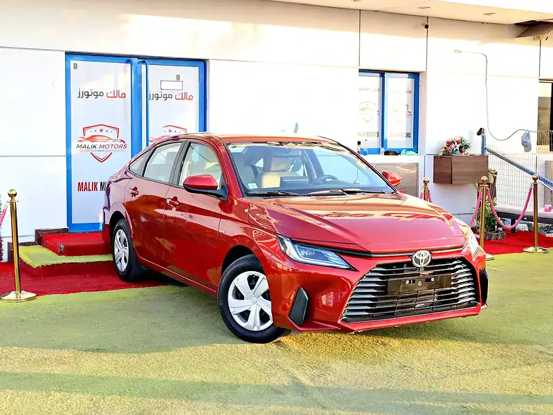 2023 Toyota Yaris S 4 Cylinders Engine Red Beige Sedan GCC Specs