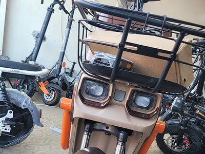Electric Scooter 48 Volt Battery 45 Speed 50 Range AMP 25 Bronze Beige