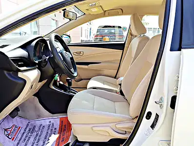 2022 Toyota Yaris MID 4 Cylinders Engine White Beige Sedan GCC Specs