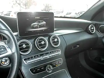 2016 Mercedes-Benz C-Class C200 4 Cylinders Engine White Black Sedan