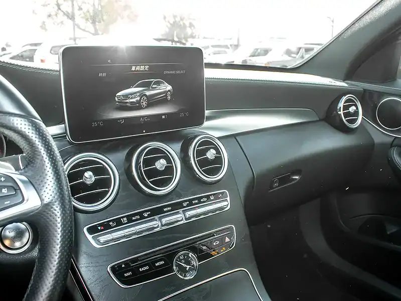 2016 Mercedes-Benz C-Class C200 4 Cylinders Engine White Black Sedan