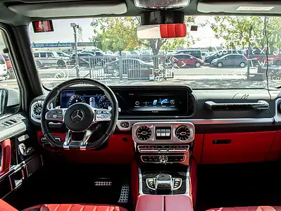 2020 Mercedes-Benz G-Class G 63 AMG 8 Cylinders Engine White Red SUV