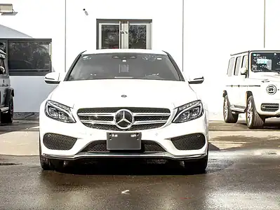 2016 Mercedes-Benz C-Class C200 4 Cylinders Engine White Black Sedan