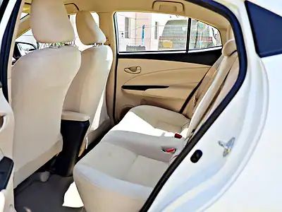 2022 Toyota Yaris MID 4 Cylinders Engine White Beige Sedan GCC Specs
