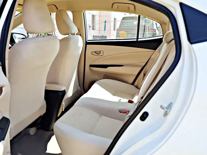 2022 Toyota Yaris MID 4 Cylinders Engine White Beige Sedan GCC Specs