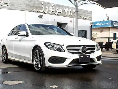 2016 Mercedes-Benz C-Class C200 4 Cylinders Engine White Black Sedan