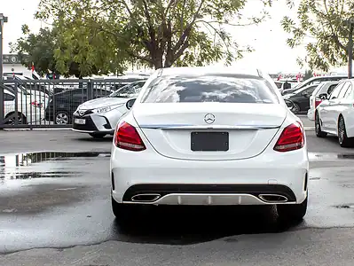 2016 Mercedes-Benz C-Class C200 4 Cylinders Engine White Black Sedan