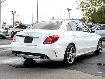 2016 Mercedes-Benz C-Class C200 4 Cylinders Engine White Black Sedan