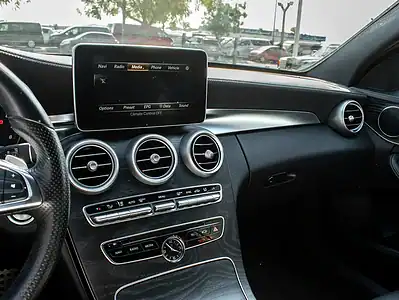 2016 Mercedes-Benz C-Class C200 4 Cylinder Engine White Black Sedan