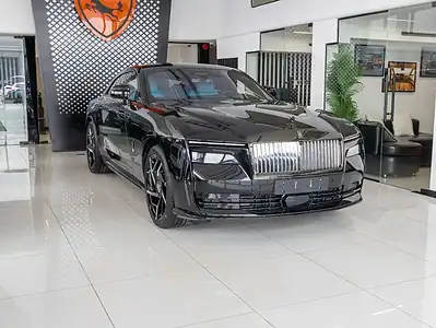 2025 Rolls-Royce Spectre Coupe Black Badge Black Blue 2 Tone Interior Coupe