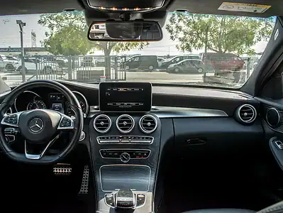 2016 Mercedes-Benz C-Class C200 4 Cylinder Engine White Black Sedan