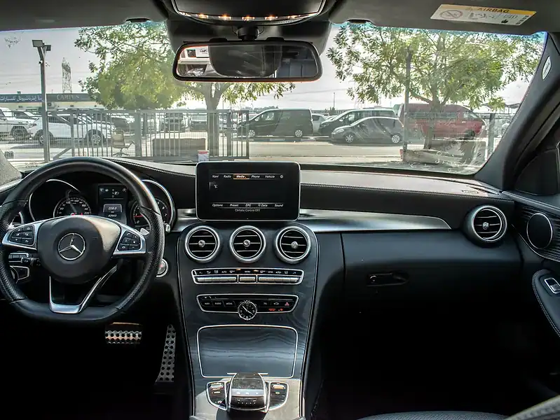 2016 Mercedes-Benz C-Class C200 4 Cylinder Engine White Black Sedan