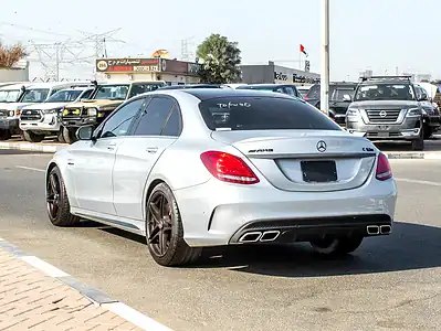 2016 Mercedes-Benz C-Class C63 S AMG 8 Cylinder Engine Silver Black Sedan