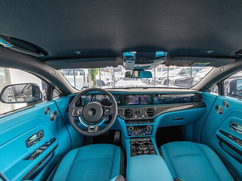 2025 Rolls-Royce Spectre Coupe Black Badge Black Blue 2 Tone Interior Coupe