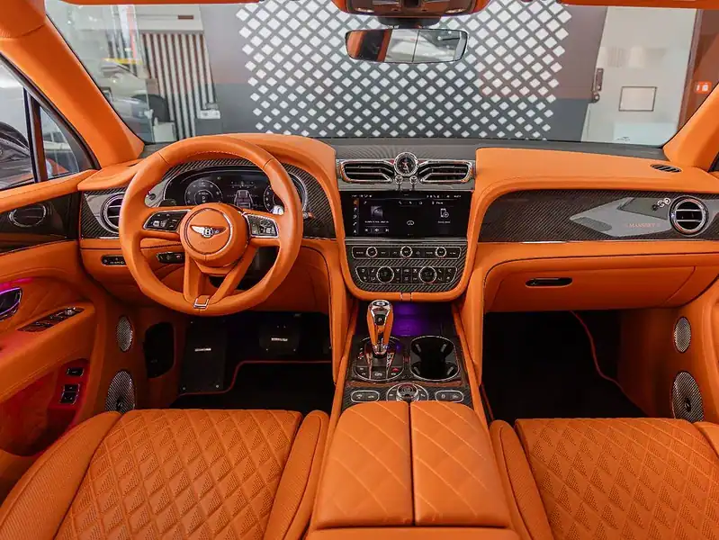 2025 Bentley Bentayga ORIGINAL MANSORY Evo Bespoke Carbon Exterior Grey Orange