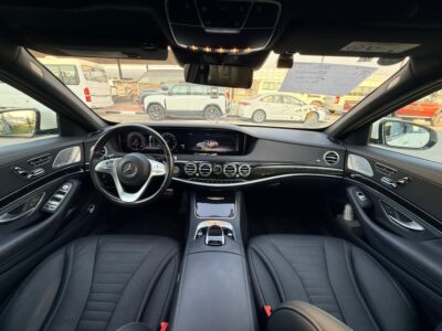 2018 Mercedes-Benz S400 3.0-liter turbocharged V6 Engine White Black