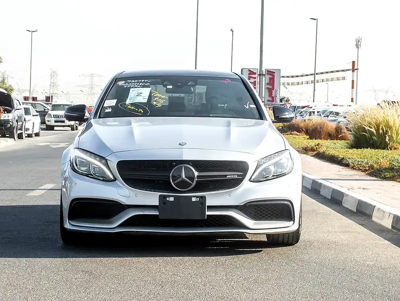2016 Mercedes-Benz C-Class C63 S AMG 8 Cylinder Engine Silver Black Sedan