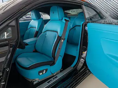2025 Rolls-Royce Spectre Coupe Black Badge Black Blue 2 Tone Interior Coupe
