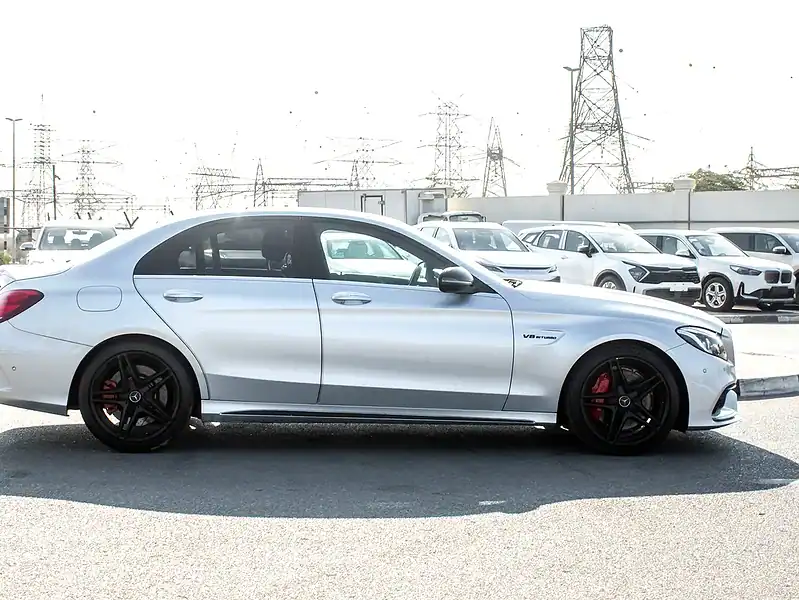 2016 Mercedes-Benz C-Class C63 S AMG 8 Cylinder Engine Silver Black Sedan