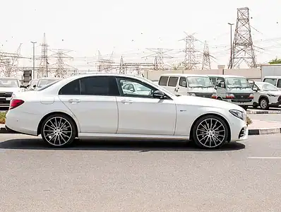 2018 Mercedes-Benz E-Class E 43 6 Cylinder Engine White Beige Sedan