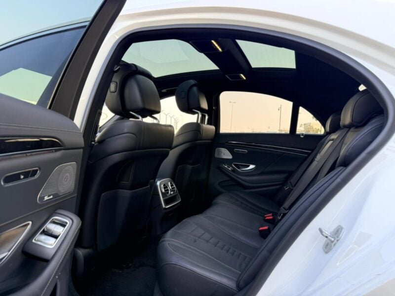 2018 Mercedes-Benz S400 3.0-liter turbocharged V6 Engine White Black