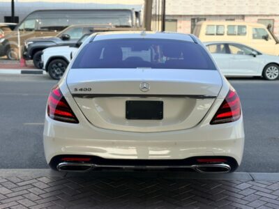 2018 Mercedes-Benz S400 3.0-liter turbocharged V6 Engine White Black