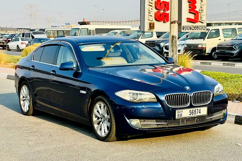 2010 BMW 5-Series 528i 6 Cylinders Engine Blue Beige Sedan