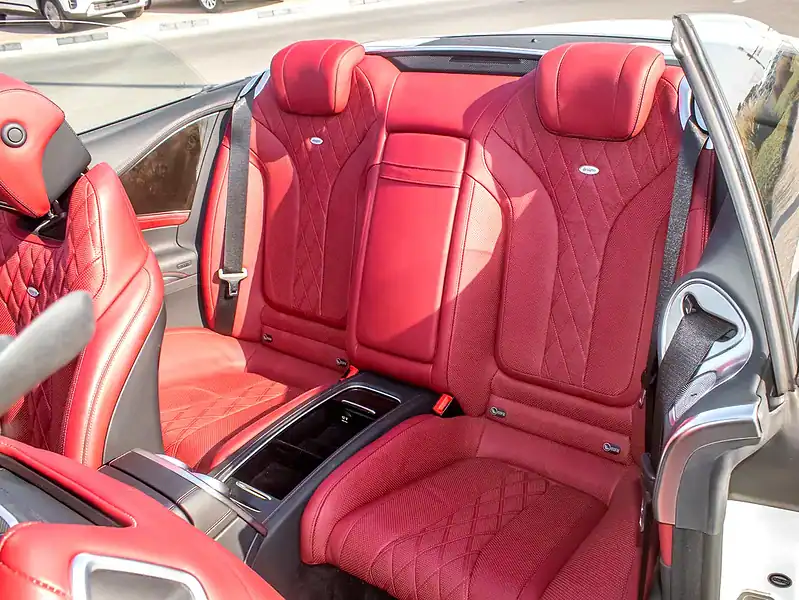 2017 Mercedes-Benz S-Class S 550 4Matic Coupe 8 Cylinder Engine White Red