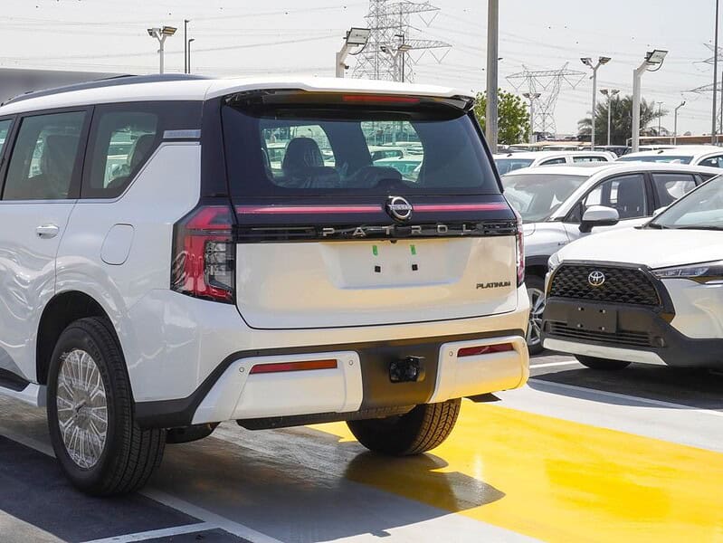 2025 Nissan Patrol Platinum 6 Cylinder Engine Automatic White Red SUV