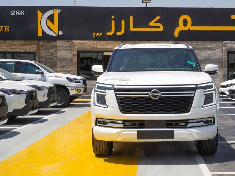 2025 Nissan Patrol Platinum 6 Cylinder Engine Automatic White Red SUV