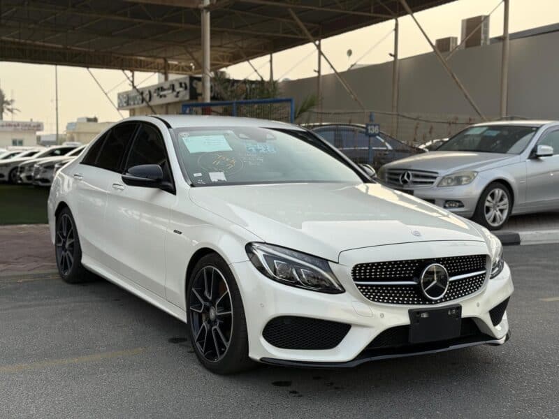 2016 Mercedes-AMG C 43 3.0 liters V6 Engine Petrol White Red Sedan