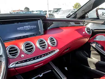 2017 Mercedes-Benz S-Class S 550 4Matic Coupe 8 Cylinder Engine White Red