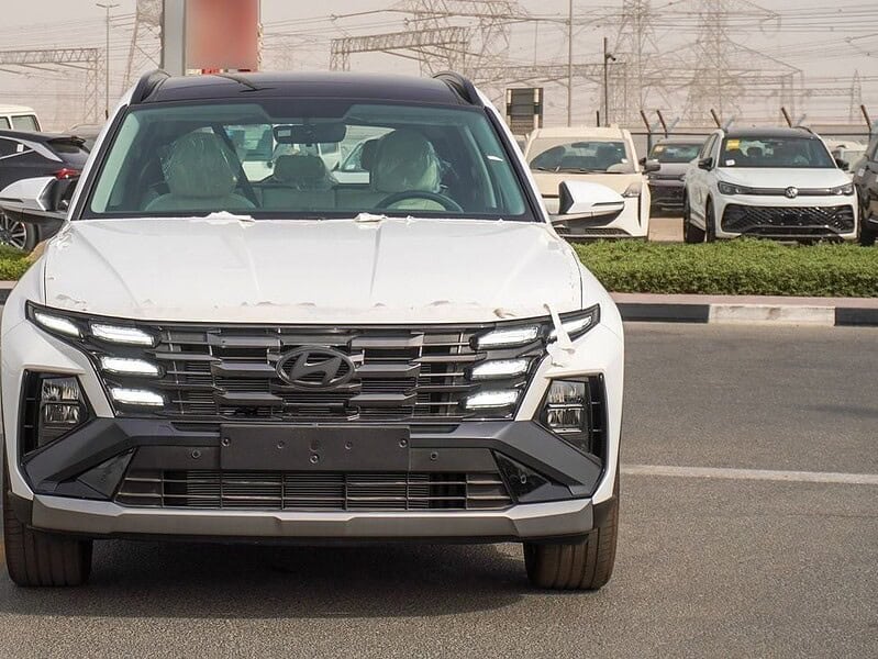 2025 Hyundai Tucson 4 Cylinders Engine Petrol White Beige SUV