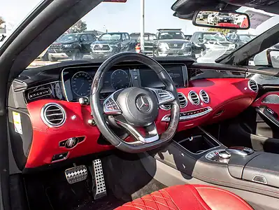 2017 Mercedes-Benz S-Class S 550 4Matic Coupe 8 Cylinder Engine White Red