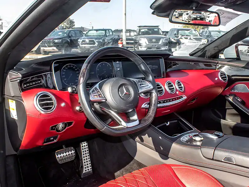 2017 Mercedes-Benz S-Class S 550 4Matic Coupe 8 Cylinder Engine White Red