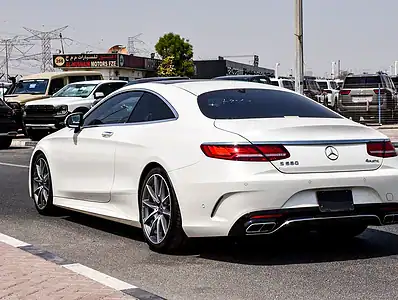 2018 Mercedes-Benz S-Class S 560 4MATIC 8 Cylinders Engine White Red Coupe