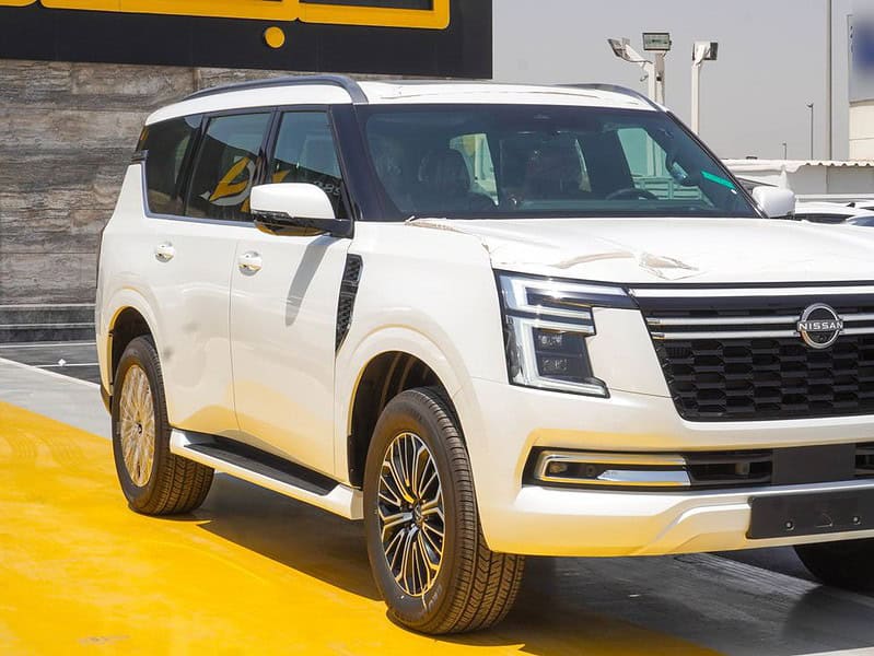 2025 Nissan Patrol Platinum 6 Cylinder Engine Automatic White Red SUV