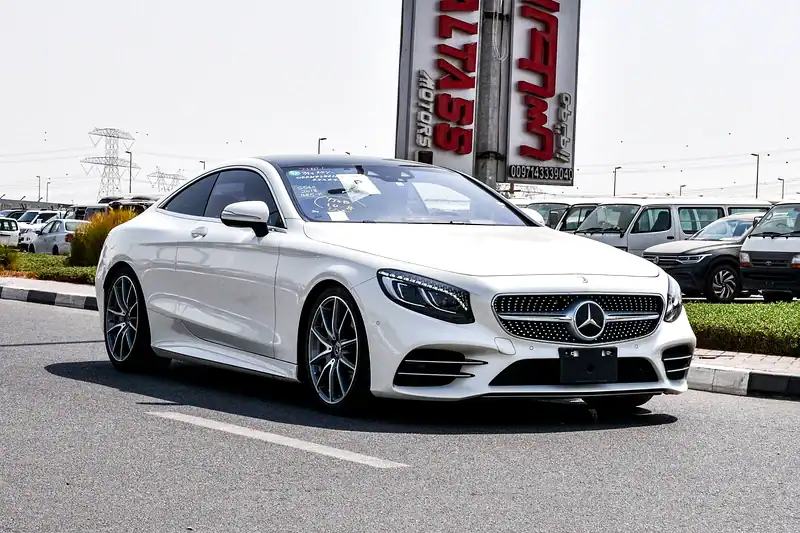 2018 Mercedes-Benz S-Class S 560 4MATIC 8 Cylinders Engine White Red Coupe