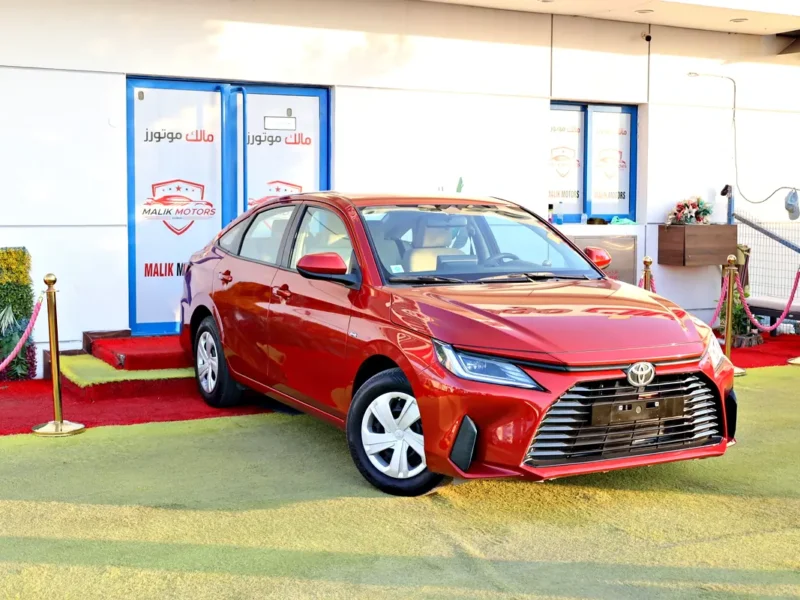 2023 Toyota Yaris S 4 Cylinders Engine Red Beige Sedan GCC Specs