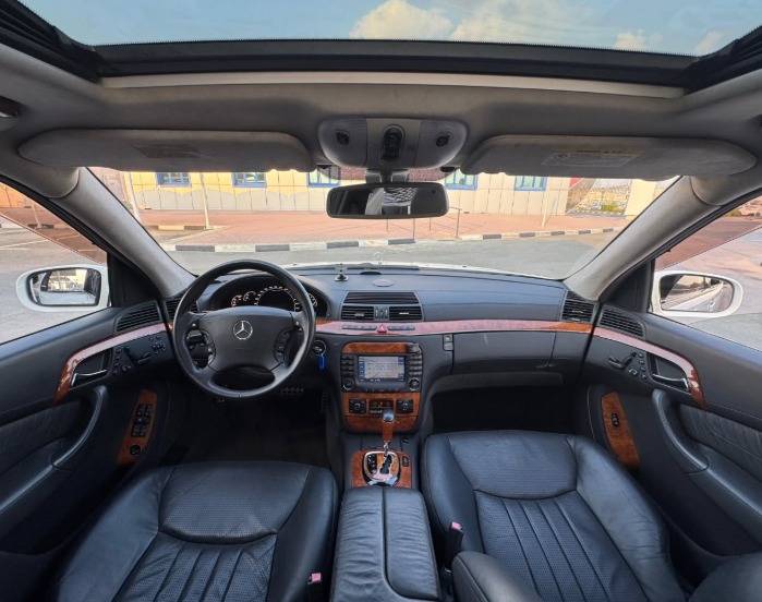 2005 Mercedes-Benz S55 AMG 5.4 Liters Supercharged V8 Engine White Grey Sedan