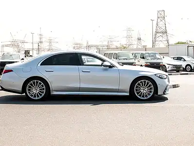 2021 Mercedes-Benz S-Class S 400 4Matic 6 Cylinders Engine Silver Tan Sedan