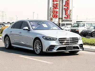 2021 Mercedes-Benz S-Class S 400 4Matic 6 Cylinders Engine Silver Tan Sedan