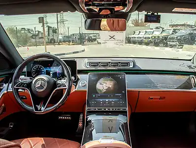 2021 Mercedes-Benz S-Class S 400 4Matic 6 Cylinders Engine Silver Tan Sedan