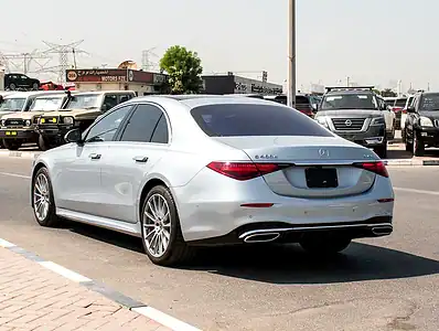 2021 Mercedes-Benz S-Class S 400 4Matic 6 Cylinders Engine Silver Tan Sedan