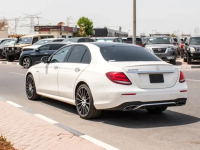 2018 Mercedes-Benz E-Class E 43 6 Cylinder Engine White Beige Sedan