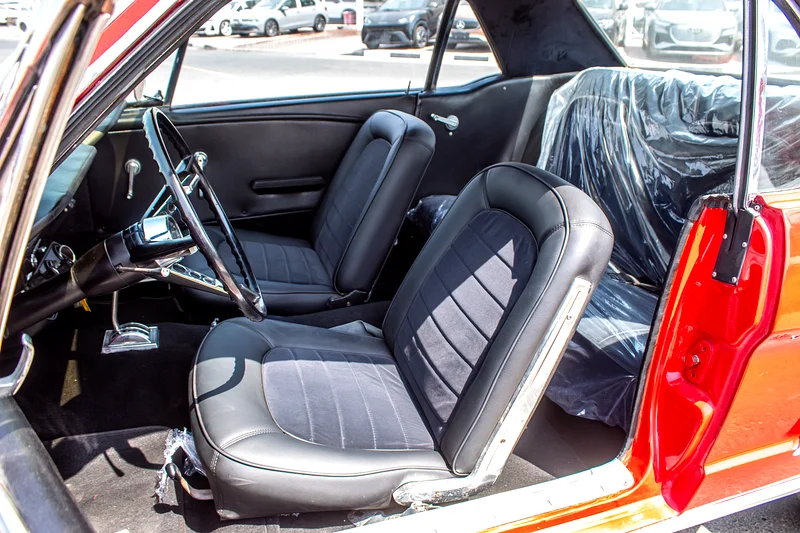 1965 Ford Mustang GT 8 Cylinder Engine Petrol Red Black Coupe