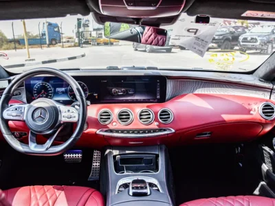 2018 Mercedes-Benz S-Class S 560 4MATIC 8 Cylinders Engine White Red Coupe