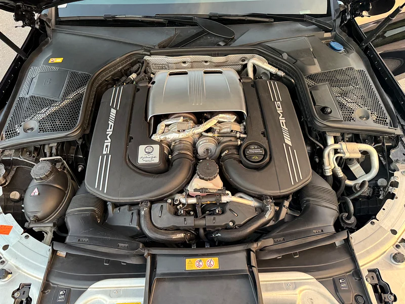 2016 Mercedes-Benz C-Class C 63 S AMG 8 Cylinders Engine Black Red Sedan