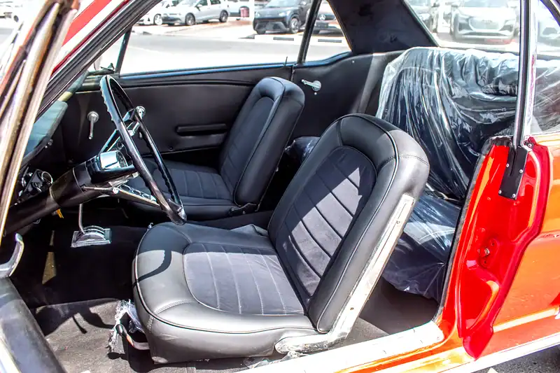 1965 Ford Mustang GT 8 Cylinder Engine Petrol Red Black Coupe