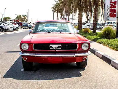 1965 Ford Mustang GT 8 Cylinder Engine Petrol Red Black Coupe